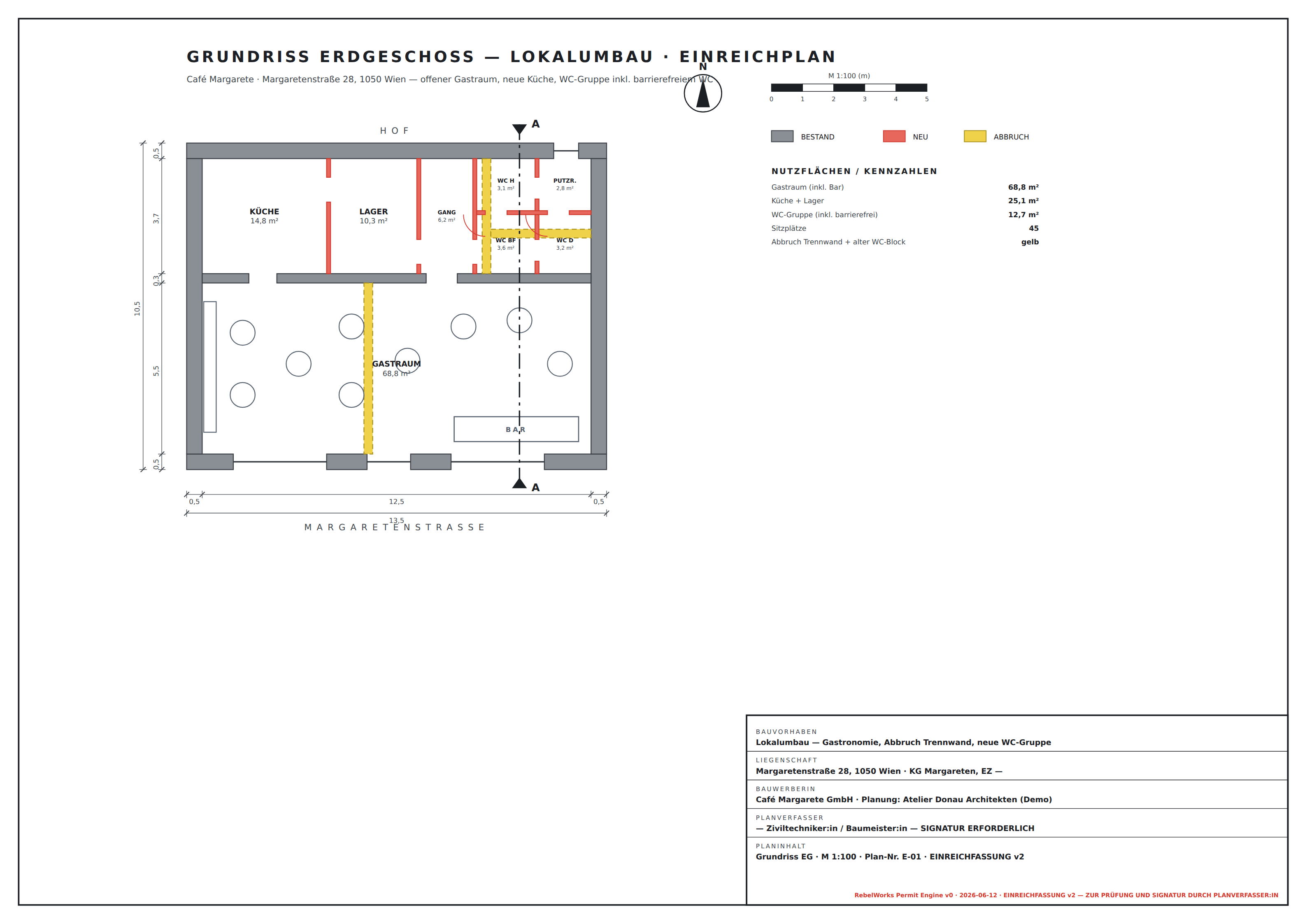 Submission floor plan M 1:100