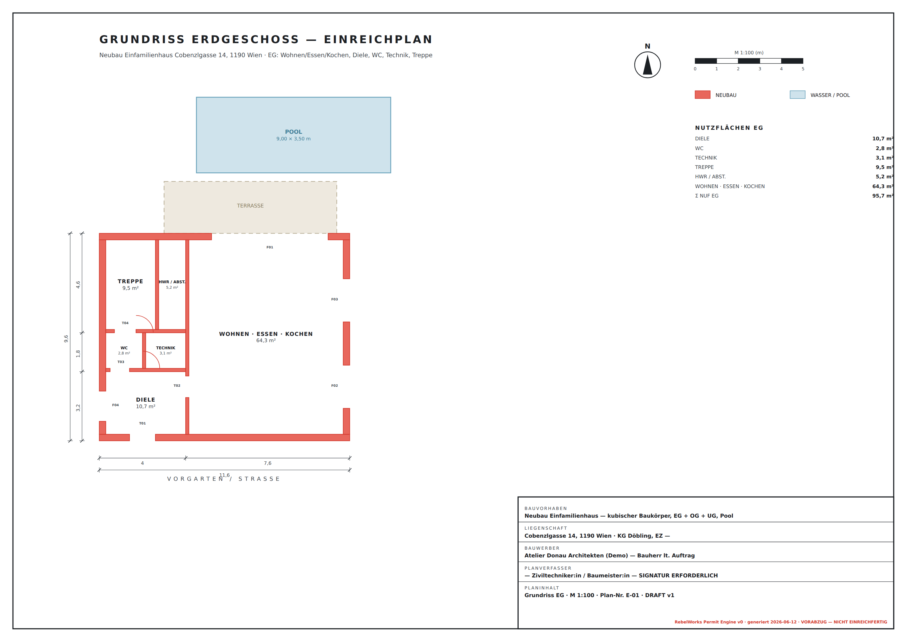 Grundriss Erdgeschoss M 1:100